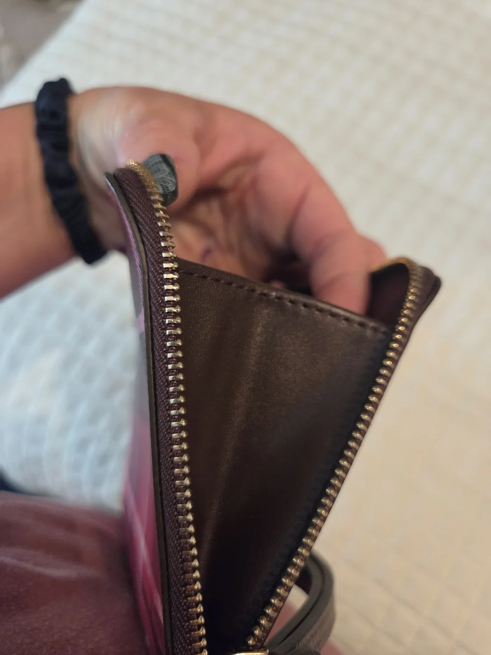 kate spade New York Plaid L Zip Wristlet